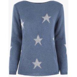 stand-prive.com Pull droit motif étoiles - Bleu bleu 36/38 female