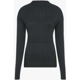 stand-prive.com Pull côtelé stylisé à col montant - Noir noir 36/38 female