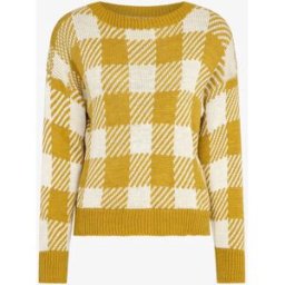 stand-prive.com Pull à imprimé damier stylisé - Moutarde moutarde 36/38 female