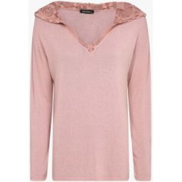 stand-prive.com Pull fin à capuche en dentelle - Rose poudré rose-poudre 36 female