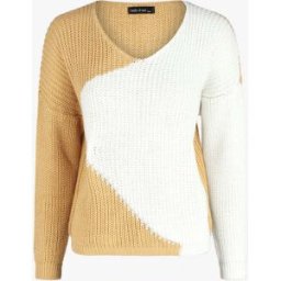 stand-prive.com Pull droit bicolore - Beige/blanc beige-blanc 36/38 female