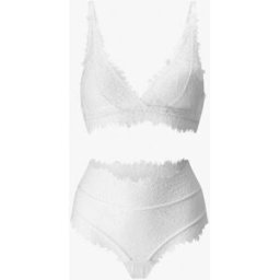 stand-prive.com Ensemble soutien-gorge triangle et string en dentelle - Blanc blanc 36 female
