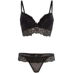 stand-prive.com Ensemble SG et string à bord dentelle - noir noir 100C/42 female