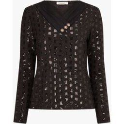 stand-prive.com Pull fin incrusté de sequins - Noir noir 36 female