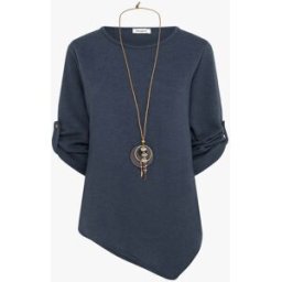 stand-prive.com Pull droit à bords asymétriques - Marine marine 36 female