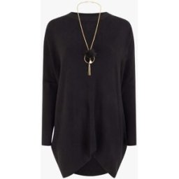 stand-prive.com Pull long uni asymétrique - Noir noir 36/38 female
