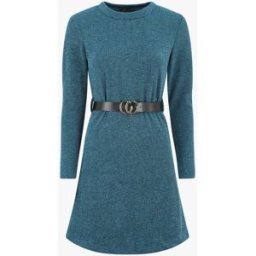 stand-prive.com Robe pull droite à manches longues - Bleu canard bleu-canard 36 female