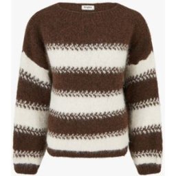 stand-prive.com Pull ample en laine mélangée à rayures stylisées - Marron marron 36/38 female