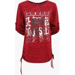 stand-prive.com Pull ample à flocage Always be yourself - Rouge rouge 36/38 female