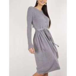 stand-prive.com Robe-pull à buste boutonné - gris gris 36/38 female
