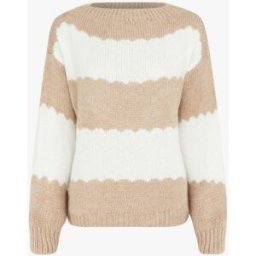 stand-prive.com Pull en maille à rayures bicolore - Beige beige 36/38 female