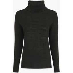 stand-prive.com Pull droit côtelé à col roulé - Noir noir T.U female