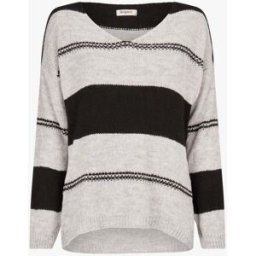 stand-prive.com Pull basique bicolore - Noir noir 36/38 female