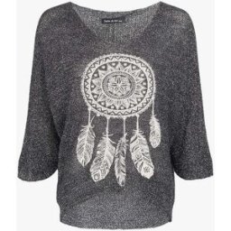 stand-prive.com Pull oversize en maille crochet imprimé - Noir noir 36/38 female