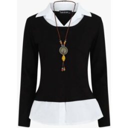 stand-prive.com Pull à chemise superposée - Noir noir 36/38 female