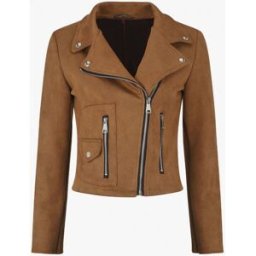 stand-prive.com Veste style perfecto zippée en suédine - Café cafe 36 female