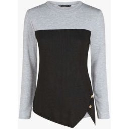 stand-prive.com Pull droit bicolore à bords asymétrique - Gris gris 36 female