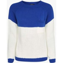 stand-prive.com Pull coupe droite bicolore - Bleu roi/blanc bleu-roi-blanc 36/38 female