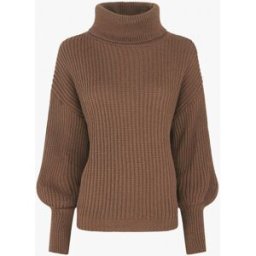 stand-prive.com Pull uni en maille à col roulé - Marron marron 36/38 female