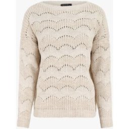 stand-prive.com Pull droit uni en maille ajourée - Beige beige 36/38 female