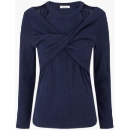 stand-prive.com Pull uni croisé trompe l'oeil - Marine marine 36 female