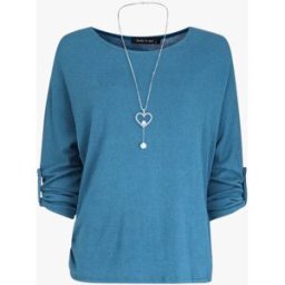 stand-prive.com Pull chauve souris avec sautoir - Bleu bleu 36 female