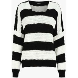 stand-prive.com Pull rayé ample - Noir noir 36/38 female