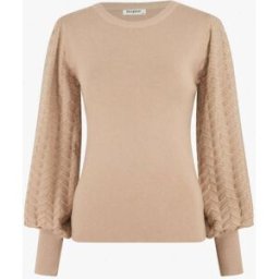 stand-prive.com Pull à manches longues à motif zigzag irisé - Camel camel 36/38 female