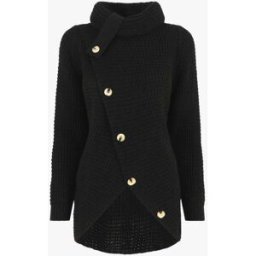 stand-prive.com Pull ample croisé à col roulé - Noir noir 36/38 female