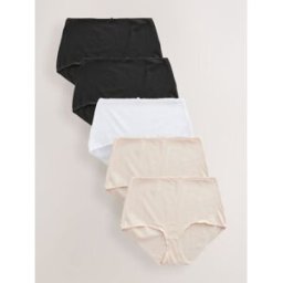 Next Lot de 5 slips en coton mélangé Noir FR 50 (EU 48)