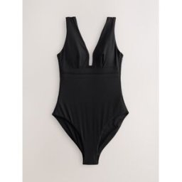 Next Maillot de bain gainant et plongeant Noir FR 44 Petite (EU 42 P)