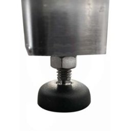 Polsinelli Table en acier inox avec étagère 200 x 70 cm