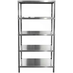 Polsinelli Étagère en Acier Inoxydable 1000x400x2000 mm avec 5 Tablette