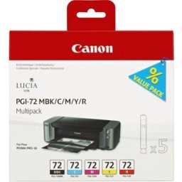 Canon PGI-72MBK/C/M/Y/R - 5 couleurs - Cartouche d'encre - Multipack 5 couleurs
