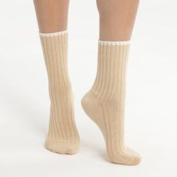 Dim - Chaussettes en bambou beiges OS