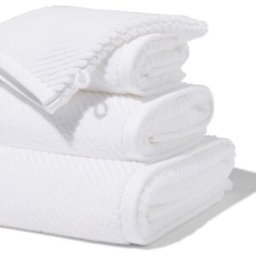 HEMA Serviettes De Bain - Qualité Épaisse Diagonale Blanc (blanc)