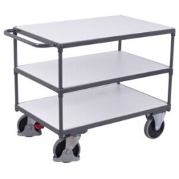 VARIOfit Chariot de table ESD lourd avec 3 plateaux 850 × 500 mm (sw-500.662)