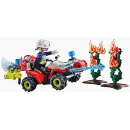 Playmobil 71825 - Pompier avec quad et arbustes enflammés