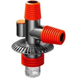 INF Raccord en T Court pour Siphon de Machine à Laver - Connecteur Anti-Odeur en ABS Orange