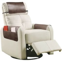 INF Ensemble de housses de fauteuil inclinable en cuir PU 3 pièces Le noir