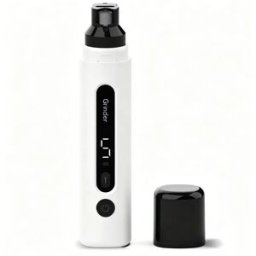 INF Broyeur électrique pour griffes de chiens et chats avec protection anti-éclaboussures, éponge à poussière et têtes multiples Blanc