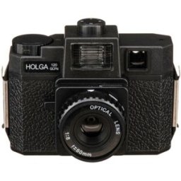 HOLGA 120GCFN, objectif en verre noir + flash, appareil photo à pellicule en rouleau avec flash