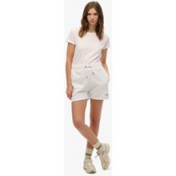 Superdry Femme Coton Short, Blanc, Taille: 40