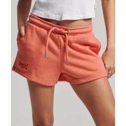 Superdry Femme Coton Vintage Logo Brodé Short En Jersey, Corail, Taille: 40