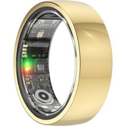 INF Smart Ring R1000 – Bluetooth 5.0, Moniteur De Sommeil Et D'oxygène Dans Le Sang Gold 13
