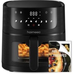 GENERIQUE Air Fryer 6l, Friteuse Sans Huile 8-en-1 Avec Fenêtre De Visualisation, 1350w Avec Ecran Tactile Digital, Réglable