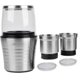 Moulin À Café Veohome 00 200w Acier Inoxydable, Sécurité Verrou