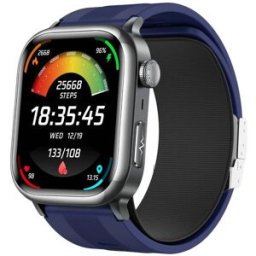 INF Montre Intelligente Avec Mesure De La Pression Artérielle Et Ecg, Compatible Avec Huawei, Samsung, Apple, Garmin Blue