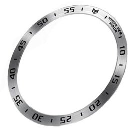 INF Bague De Lunette En Acier Inoxydable Pour Samsung Galaxy Watch Ultra Silver + Black