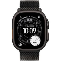 Apple Loop In Maglia Milanese In Titanio Nero (49 Mm) - Medium